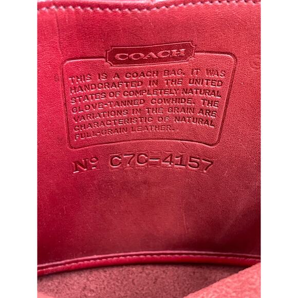 Coach Vintage (1997) Waverly Soho Buckle Bag, C7C-4157 Red Leather, Classic - Picture 3 of 8